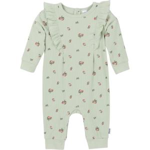 imageGerber babygirls Baby Girls Ruffleedge RomperGreen Pears