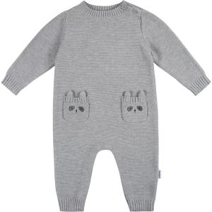 imageGerber babyboys Sweater Knit Romper JumpsuitGrey Raccoon