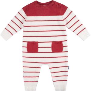 imageGerber babyboys Sweater Knit Romper JumpsuitRed  White