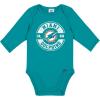 imageGerber NFL Unisex Baby Nfl 2pack Long Sleeve Onesie BodysuitDolphins