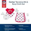 imageGerber Unisex Baby Nfl Team Bandana Bibs and Burp Cloth SetChiefs