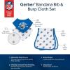 imageGerber Unisex Baby Nfl Team Bandana Bibs and Burp Cloth SetLions