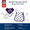 imageGerber Unisex Baby Nfl Team Bandana Bibs and Burp Cloth SetRavens
