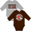 imageGerber NFL Unisex Baby Nfl 2pack Long Sleeve Onesie BodysuitBrowns