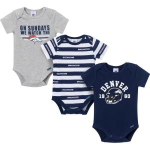 imageGerber NFL Baby Boys Nfl 3pack Onesie BodysuitBroncos