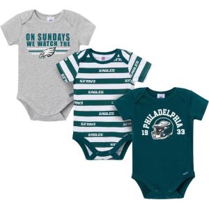 imageGerber NFL Baby Boys Nfl 3pack Onesie BodysuitEagles