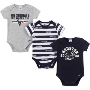imageGerber NFL Baby Boys Nfl 3pack Onesie BodysuitTexans