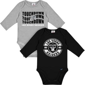 imageGerber NFL Unisex Baby Nfl 2pack Long Sleeve Onesie BodysuitRaiders