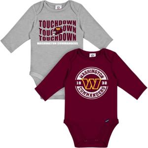 imageGerber NFL Unisex Baby Nfl 2pack Long Sleeve Onesie BodysuitWashington Commanders