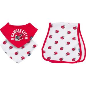 imageGerber Unisex Baby Nfl Team Bandana Bibs and Burp Cloth SetChiefs