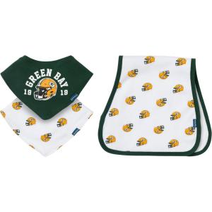 imageGerber Unisex Baby Nfl Team Bandana Bibs and Burp Cloth SetPackers