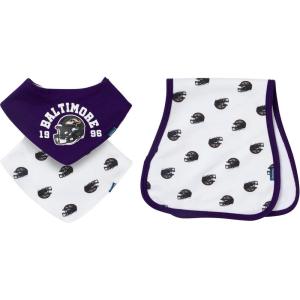 imageGerber Unisex Baby Nfl Team Bandana Bibs and Burp Cloth SetRavens