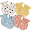 imageGerber Baby Girls 4Pack MittensIvory yellow blue peach Pink