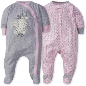 imageGerber babygirls 2pack Sleep N PlayBunny Love
