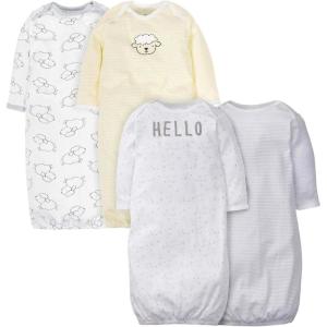 imageGerber unisexbaby Baby Boy and Girls 4pack Sleeper GownSheep