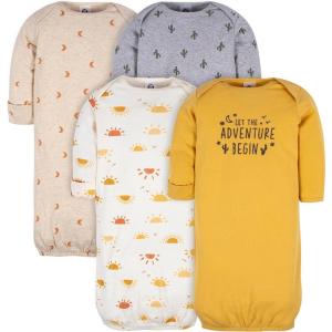 imageGerber unisexbaby Baby Boy and Girls 4pack Sleeper GownSunrise
