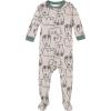 imageGerber babyboys 2pack Snug Fit Footed Cotton PajamasBear Green Stripes White