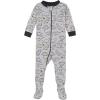 imageGerber babyboys 2pack Snug Fit Footed Cotton PajamasGrey Dinos Black Stripe Grey