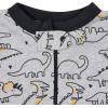 imageGerber babyboys 2pack Snug Fit Footed Cotton PajamasGrey Dinos Black Stripe Grey