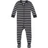 imageGerber babyboys 2pack Snug Fit Footed Cotton PajamasGrey Dinos Black Stripe Grey