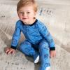 imageGerber babyboys 2pack Snug Fit Footed Cotton PajamasSleepy Blue Dino