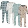 imageGerber babyboys Babyboys 4pack Footed PajamasDesert Animals
