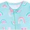 imageGerber babygirls Toddler Butterysoft Snug Fit Footed Pajamas With Viscose Made With EucalyptusRainbow Sky