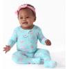 imageGerber babygirls Toddler Butterysoft Snug Fit Footed Pajamas With Viscose Made With EucalyptusRainbow Sky