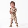 imageGerber babygirls Toddler Butterysoft Snug Fit Footed Pajamas With Viscose Made With EucalyptusSpotted Leopard