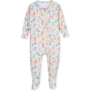 imageGerber babygirls Toddler Butterysoft Snug Fit Footed Pajamas With Viscose Made With EucalyptusAlphabet Soup