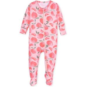 imageGerber babygirls Toddler Butterysoft Snug Fit Footed Pajamas With Viscose Made With EucalyptusJust Peachy