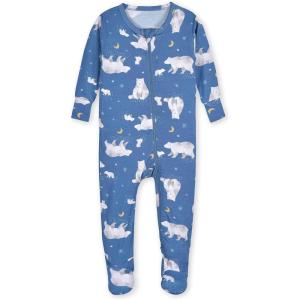 imageGerber babygirls Toddler Butterysoft Snug Fit Footed Pajamas With Viscose Made With EucalyptusPolar Night