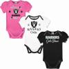 imageGerber NFL babygirls Nfl Team 3 Pack Short Sleeve Onesie BodysuitTeam Color