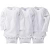 imageGerber 3 Pack White Long Sleeve Onesies  12 Months