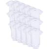 imageGerber Unisex Baby 15 Piece Onesies Bodysuit Multi Size PackWhite