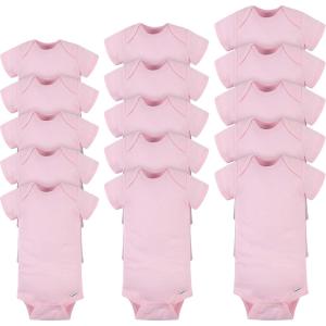 imageGerber Baby Girls 15 Multi Size Onesies Brand Bodysuits Pink 03M 6M 9M