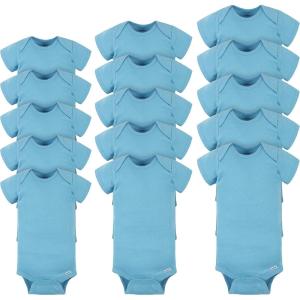 imageGerber Unisex Baby 15 Piece Onesies Bodysuit Multi Size PackBlue
