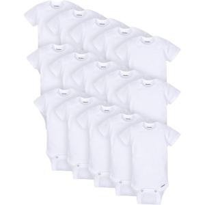 imageGerber Unisex Baby 15 Piece Onesies Bodysuit Multi Size PackWhite