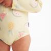 imageGerber BabyGirls Toddler Long Sleeve One Piece Rashguard SwimsuitYellow Fruit
