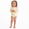 imageGerber BabyGirls Toddler Long Sleeve One Piece Rashguard SwimsuitYellow Fruit