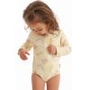imageGerber BabyGirls Toddler Long Sleeve One Piece Rashguard SwimsuitYellow Fruit