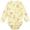 imageGerber BabyGirls Toddler Long Sleeve One Piece Rashguard SwimsuitYellow Fruit