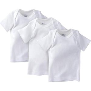imageGerber BabyGirls 3Pack ShortSleeve Slipon ShirtsinfantandToddlerHoodiesWhite