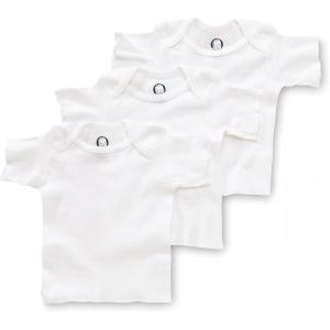 imageGerber BabyGirls 3Pack ShortSleeve Slipon ShirtsinfantandToddlerHoodiesWhiteWhite