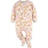 imageGerber babygirls Fleece Footed Pajamas 3packPink Floral