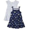 imageGerber Baby Girls Toddler 2Pack Short Sleeve Cotton DressesBlue Floral