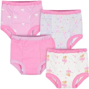 imageGerber babygirls Infant Toddler 4 Pack Potty Training Pants UnderwearLavender and Pink