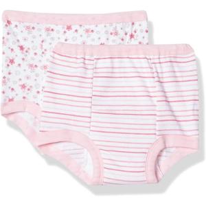 imageGerber babygirls Infant Toddler 4 Pack Potty Training Pants UnderwearLittle Pink Flowers