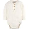 imageGerber babyboys Baby Boys and Baby Girls 2pack BodysuitsIvory  Grey Heather