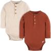 imageGerber babyboys Baby Boys and Baby Girls 2pack BodysuitsRust Oatmeal Heather